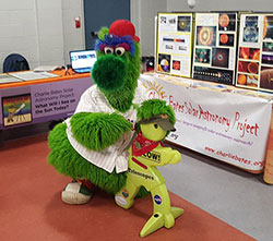 Timmy and the Phillie Phanatic