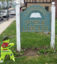 Timmy visits Linda's Lansdowne Public Library in PA